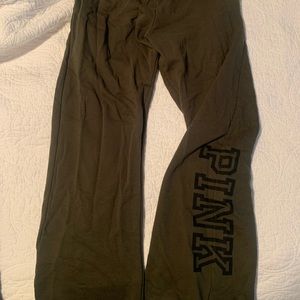Hunter green PINK brand sweatpants